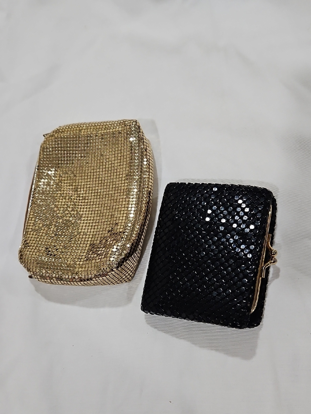 Sequin Clutch Pouch - Black Medal Mesh